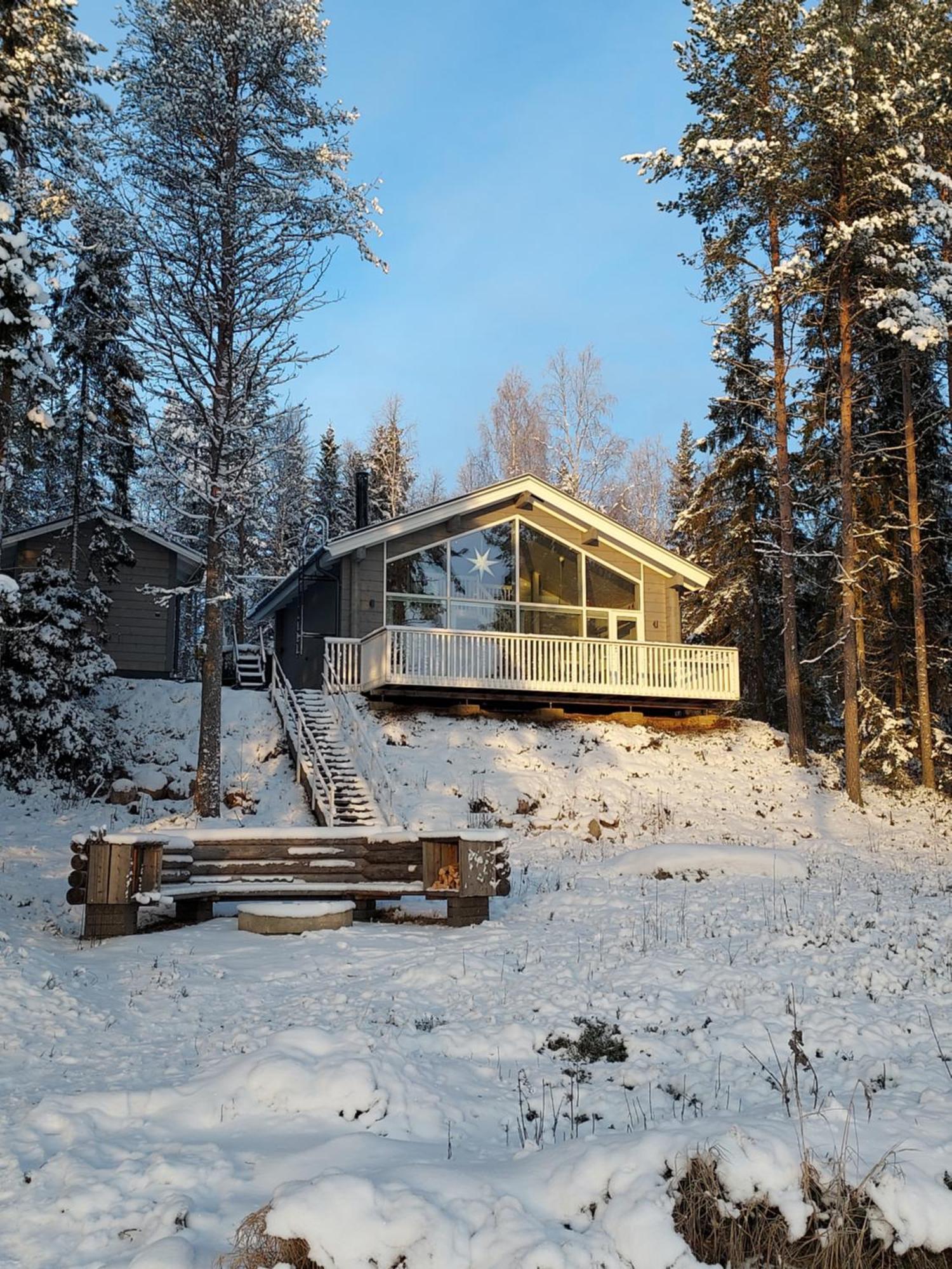 Villa Sirius Sieri, Nice Log-Cottage By The Lake Рованиеми Экстерьер фото